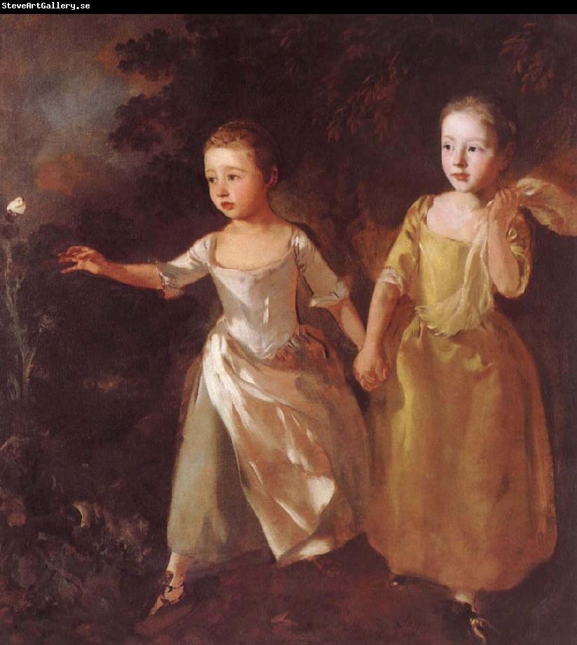 Thomas Gainsborough Konstnarens dottrar jaggr a fjaril